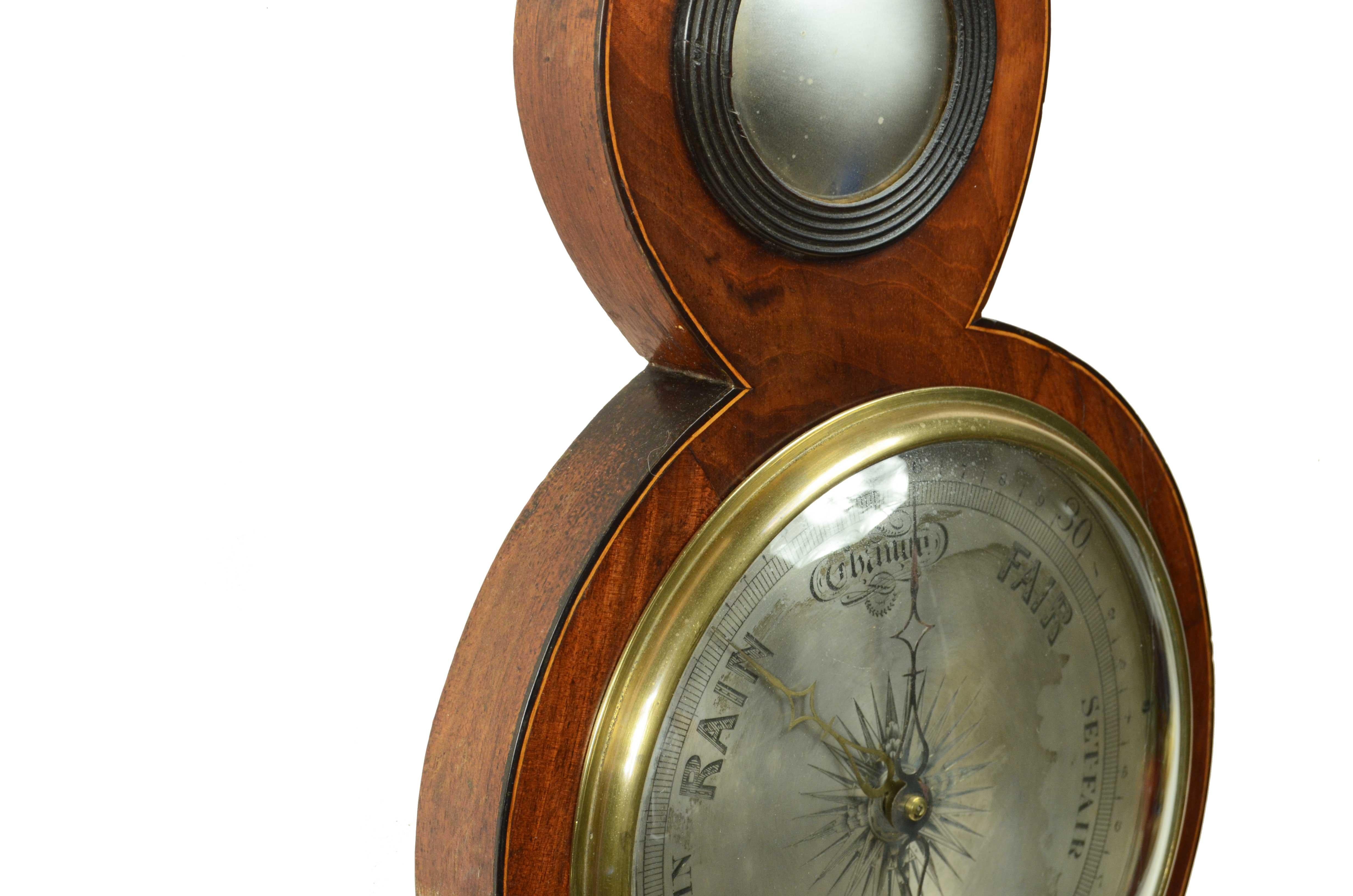 Barómetro torricelliano de caoba firmado Davis 65 Bold St. Liverpool 1839/1841 en venta 5