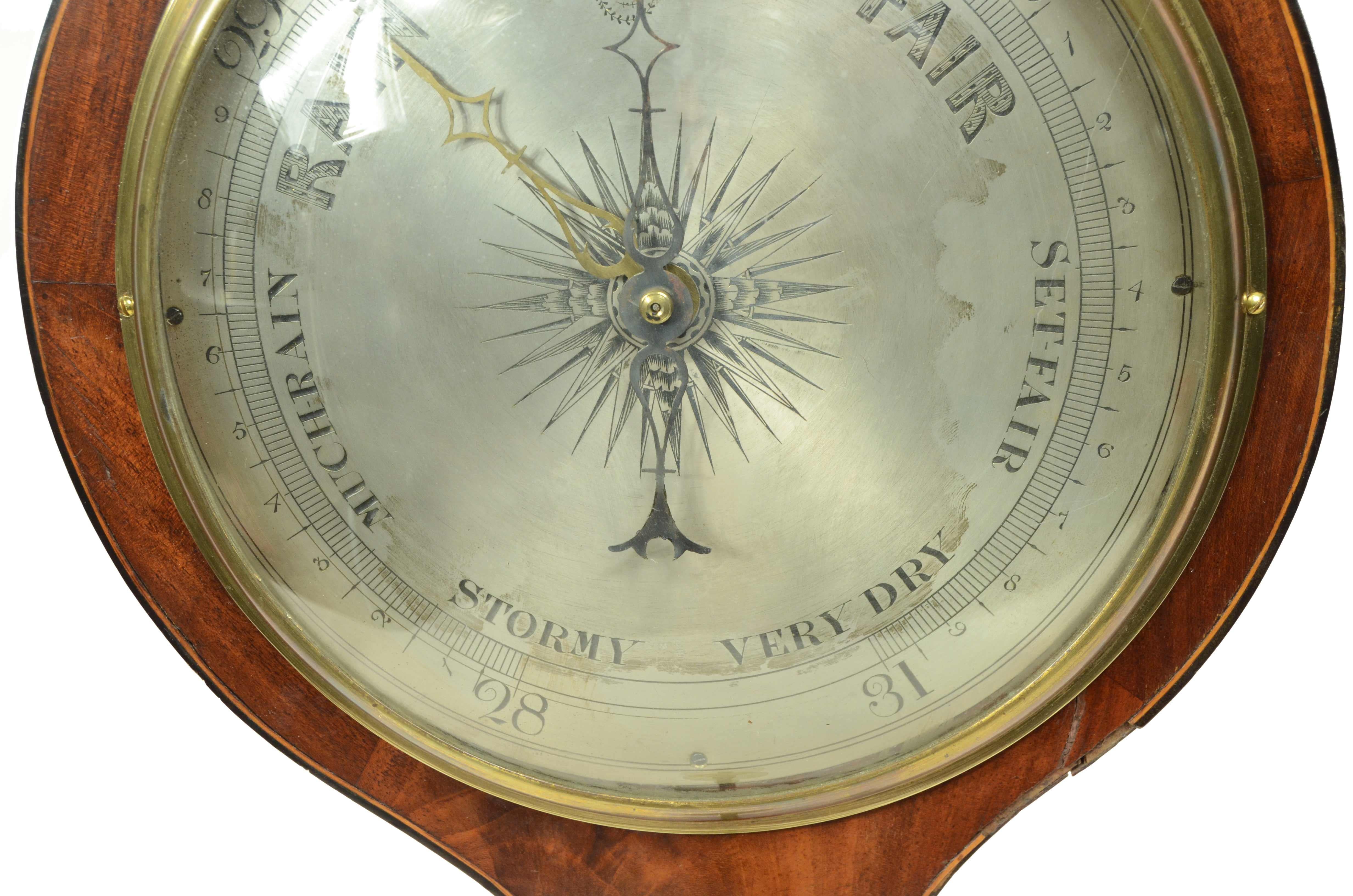 Barómetro torricelliano de caoba firmado Davis 65 Bold St. Liverpool 1839/1841 Madera en venta