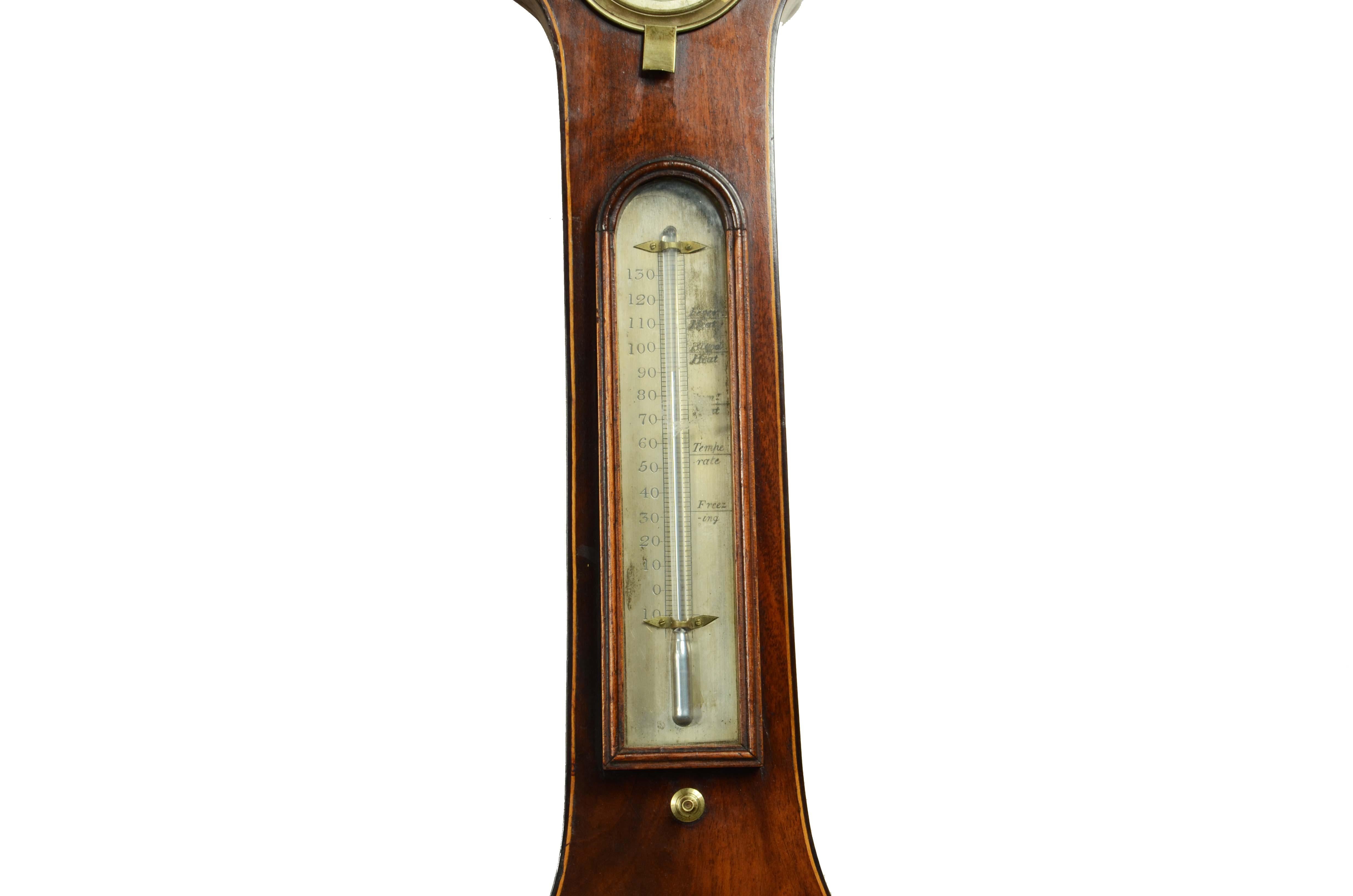 Barómetro torricelliano de caoba firmado Davis 65 Bold St. Liverpool 1839/1841 en venta 2
