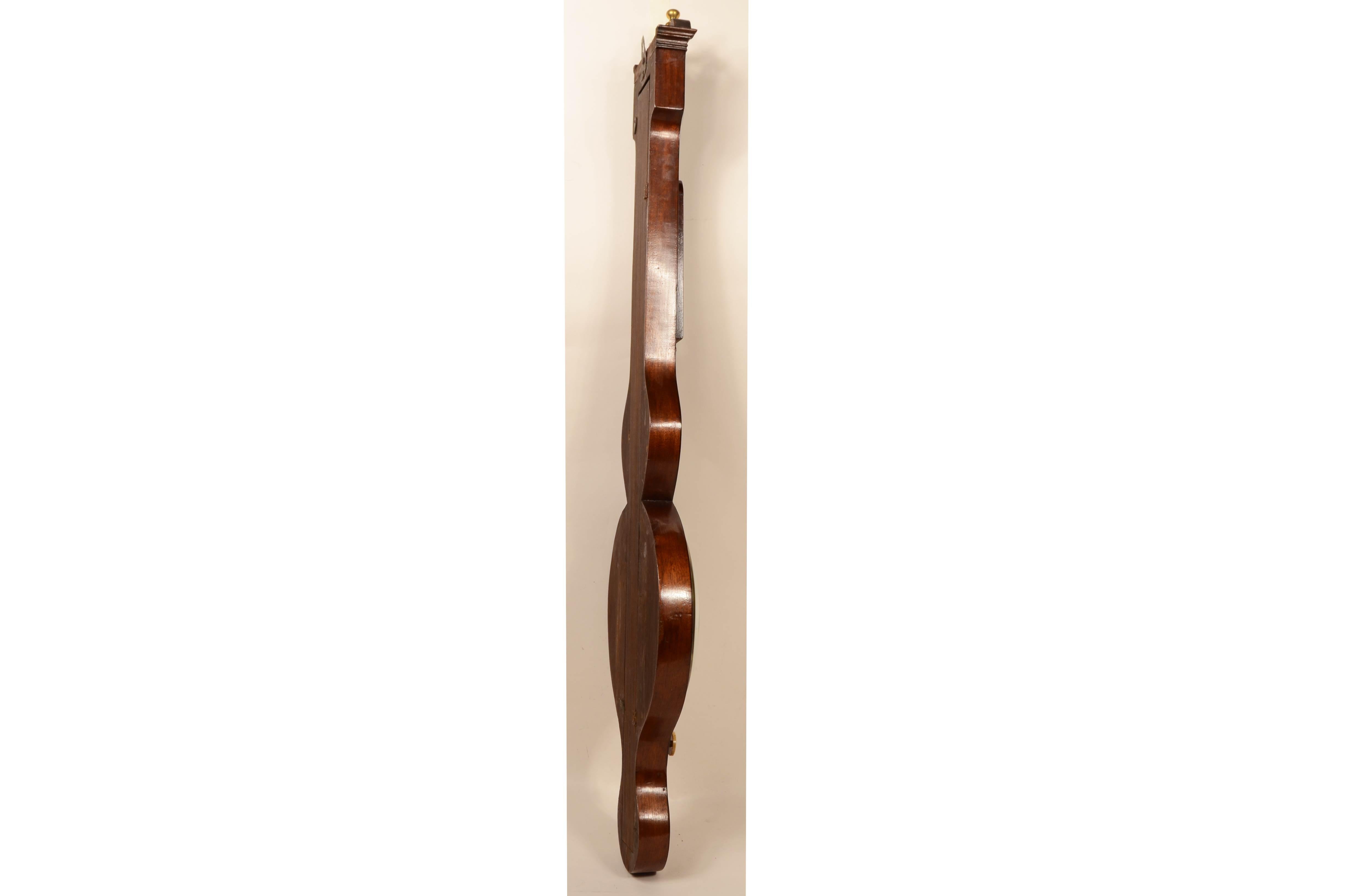 Baromètre torricellien en acajou signé L. Realini Newcastle 19e siècle. en vente 11