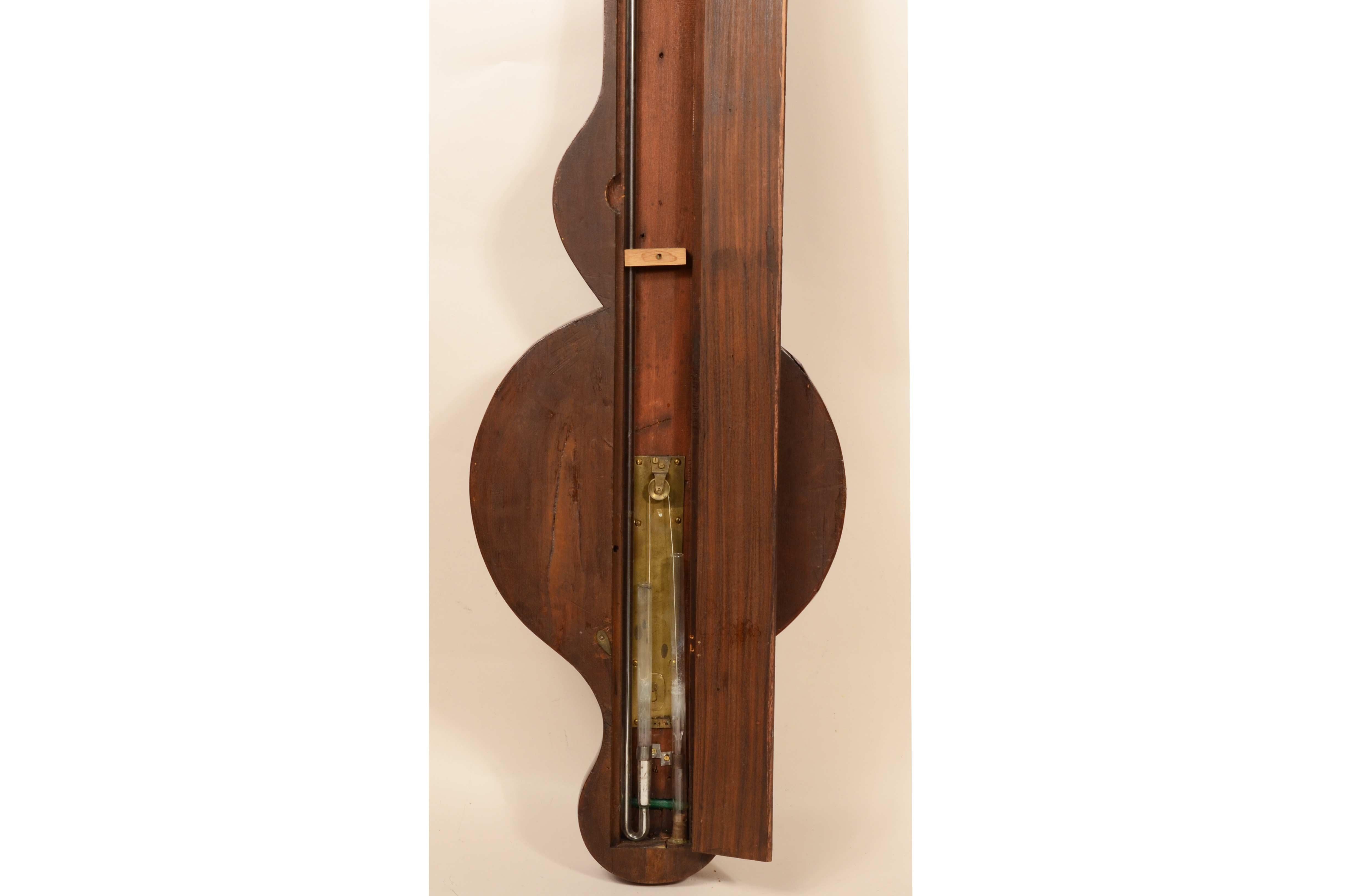 Baromètre torricellien en acajou signé L. Realini Newcastle 19e siècle. en vente 14