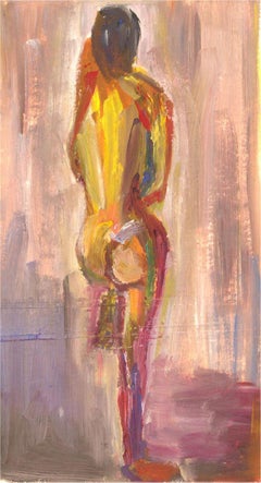 Baron Avro Manhattan (1914-1990) - Mid 20th Century Oil, Nude Facing Away