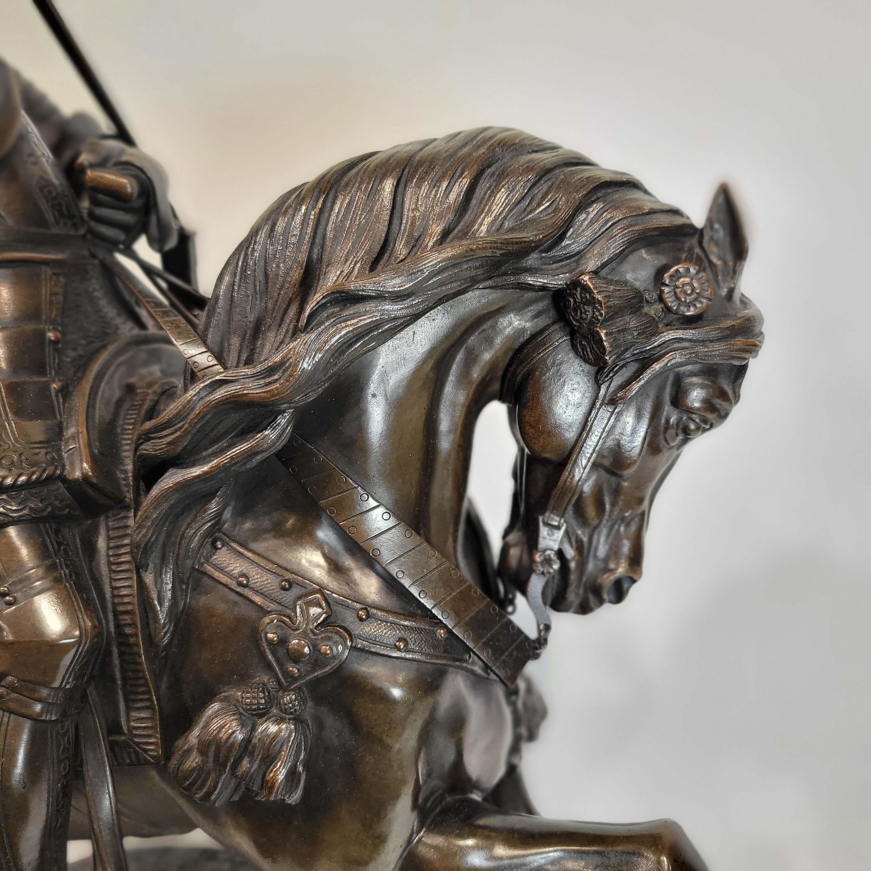 Baron Carlo Marochetti, a Bronze Equestrian Sculpture of Emanuele Filiberto For Sale 4