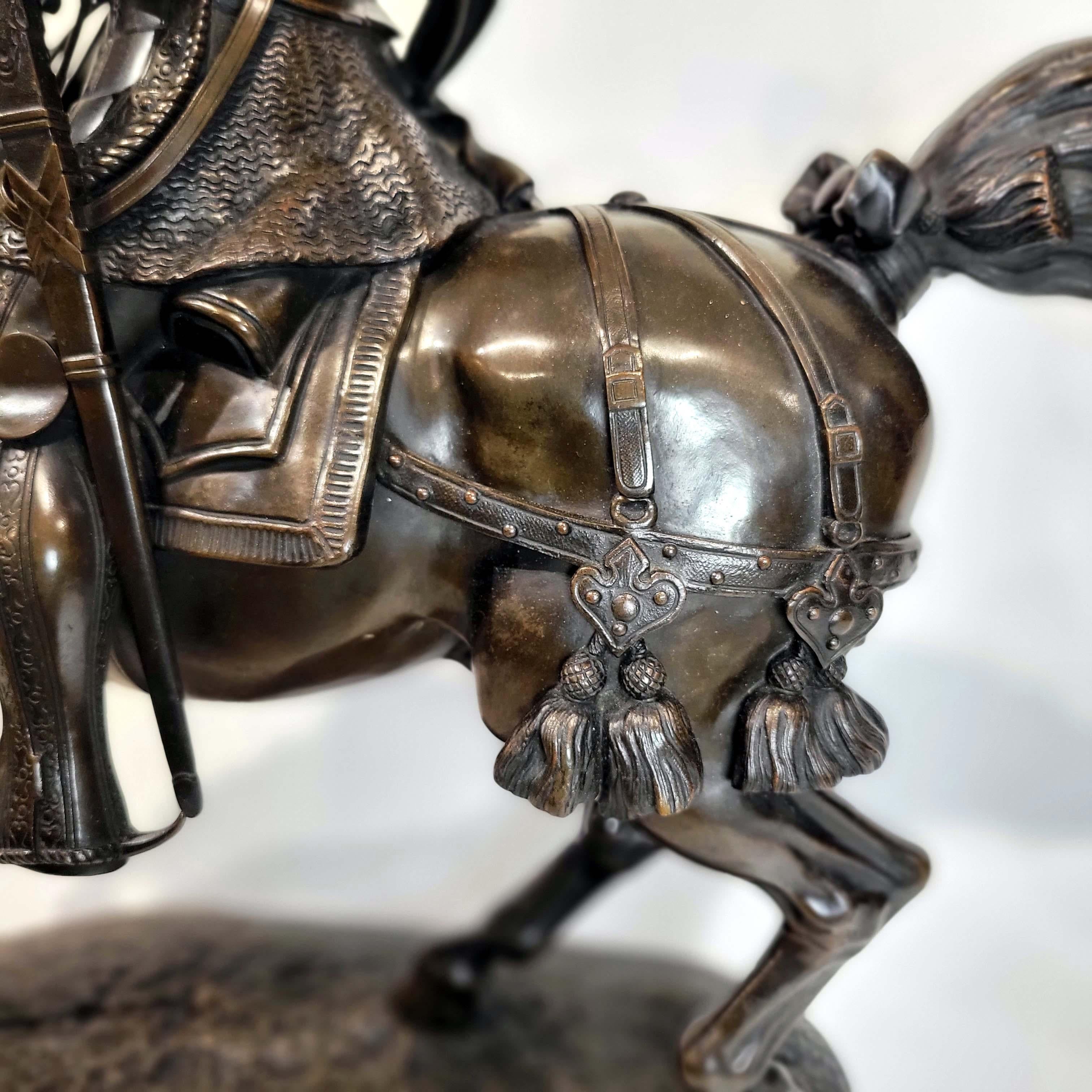 Baron Carlo Marochetti, a Bronze Equestrian Sculpture of Emanuele Filiberto For Sale 2