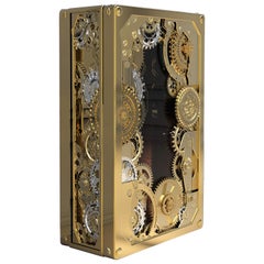 Baron Luxury Safe in Brass with Silver Detail