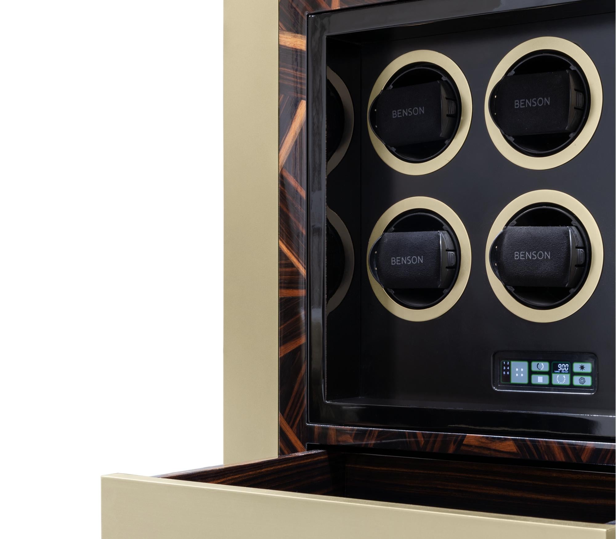 Cassaforte elettrica di lusso Baron Matte Champagne - Ottone lavorato a mano - Boca Do Lobo in vendita 3