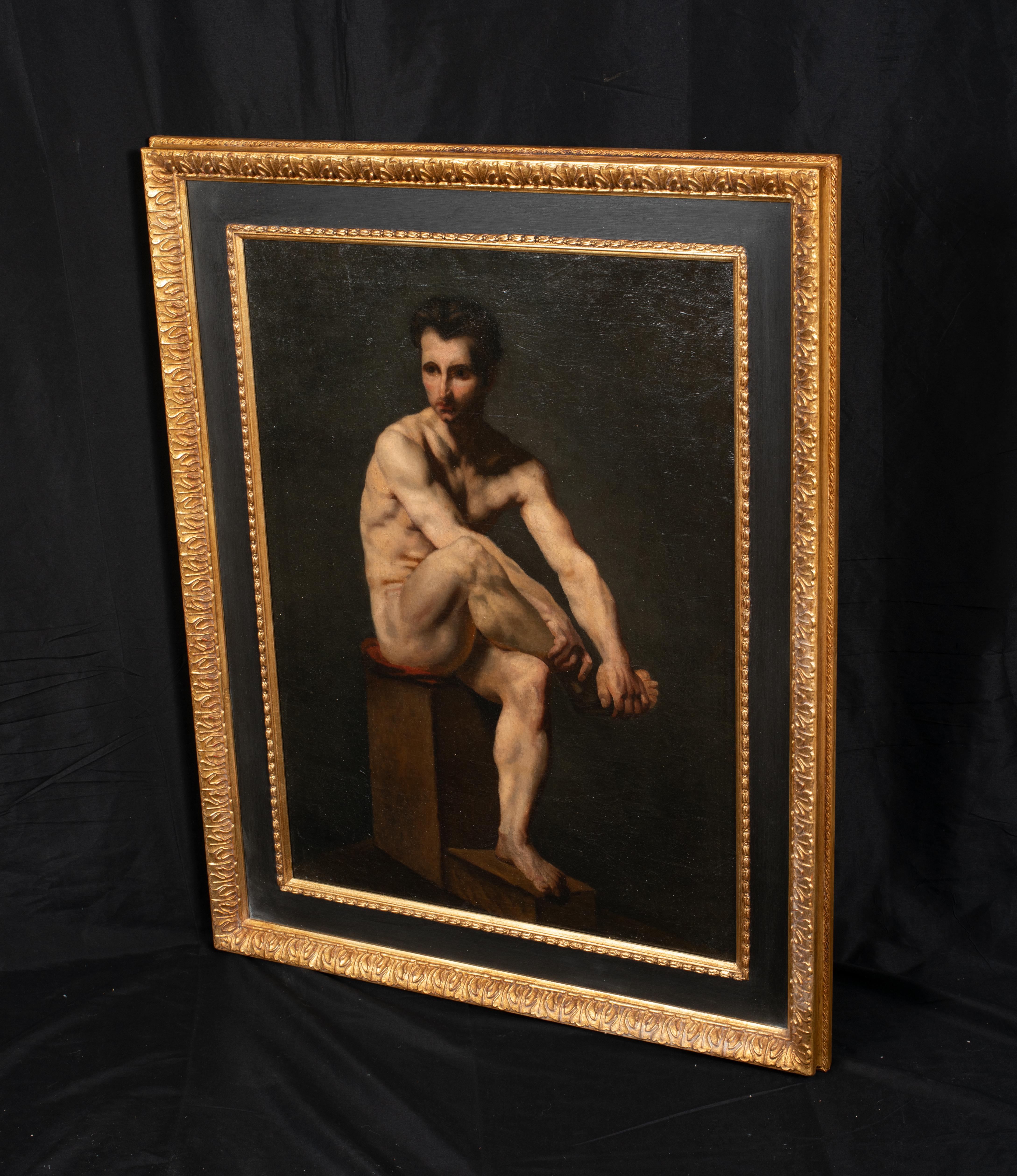 Portrait Of A Nude Male, 18th Century - Painting by Baron Pierre Narcisse Guerin (workshop)