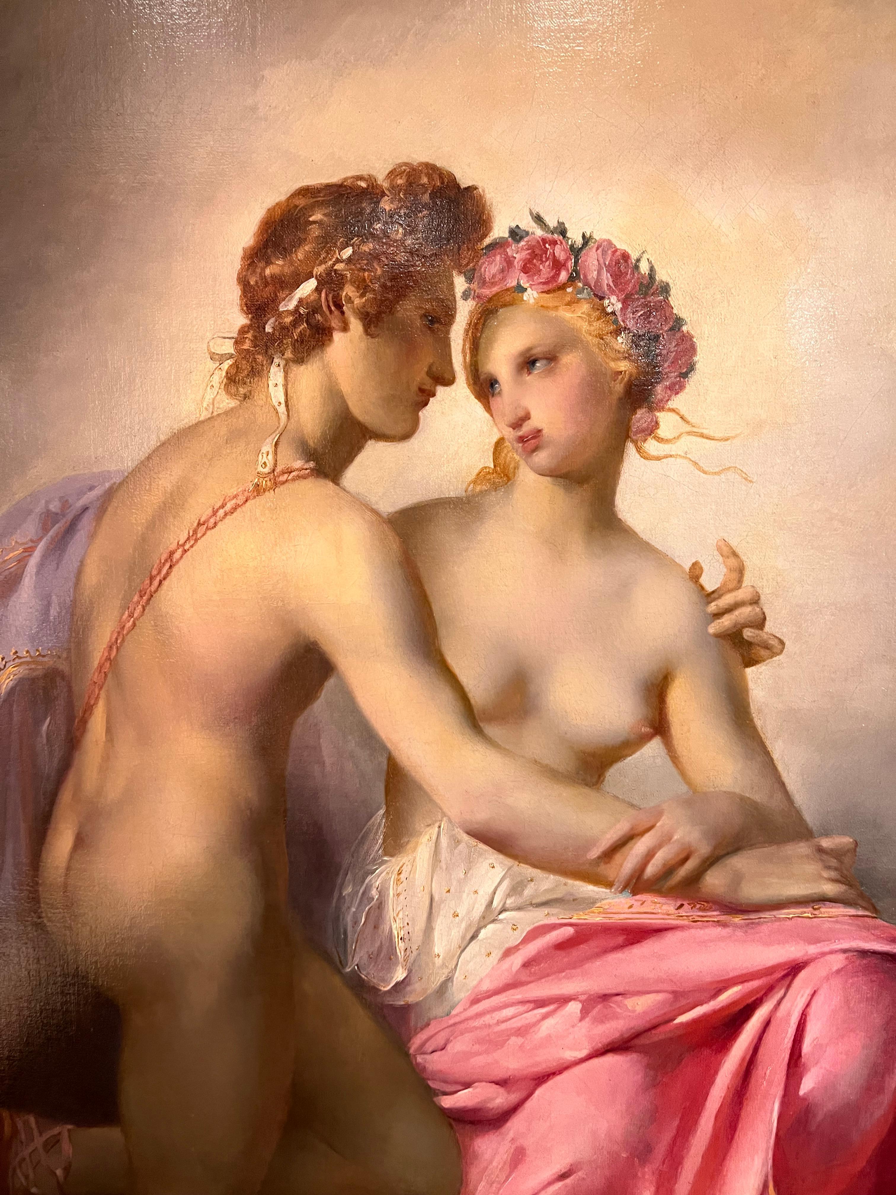 Venus und Adonis (Schwarz), Nude Painting, von Baron Pierre Narcisse Guerin (workshop)