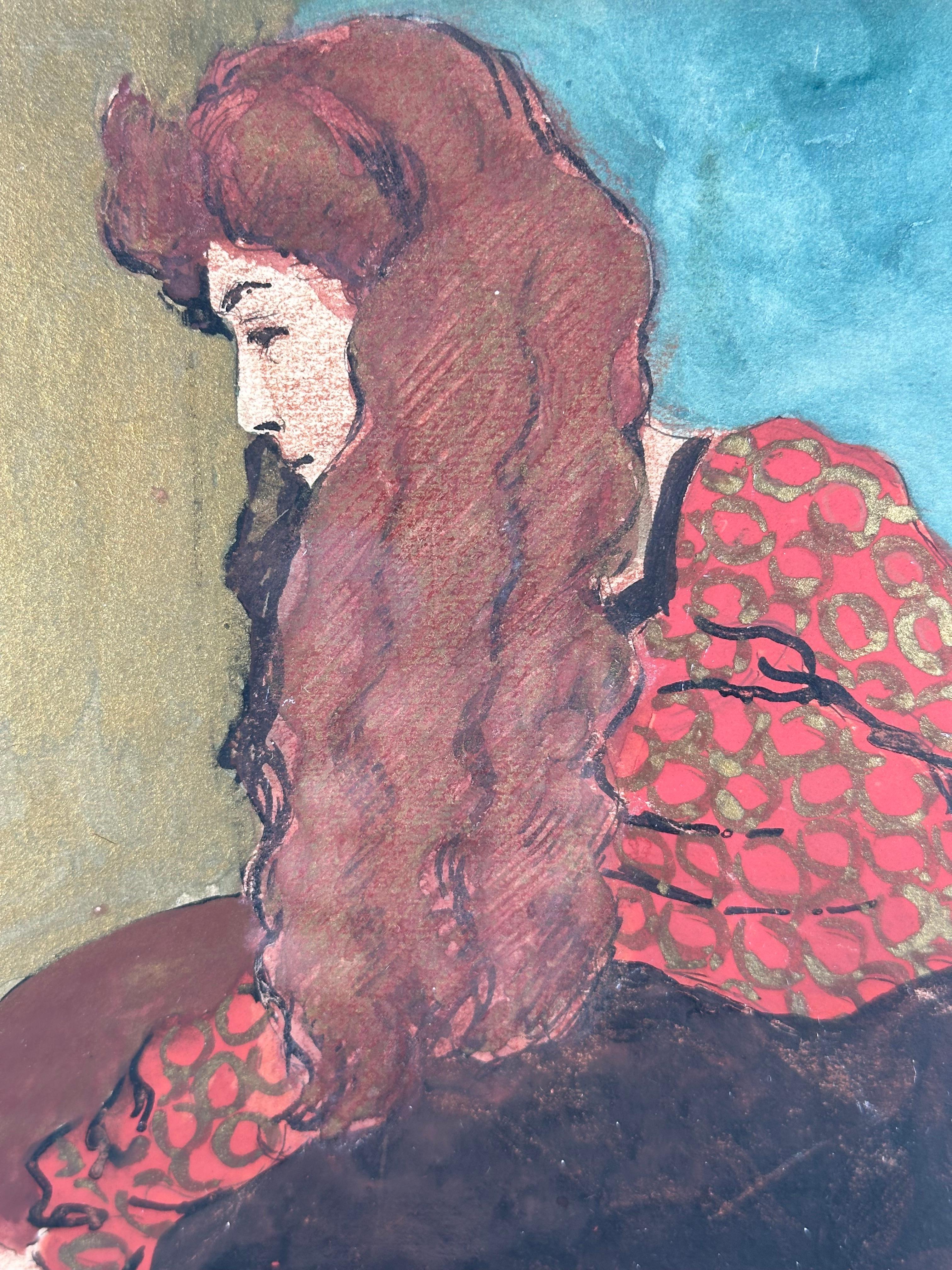 Frau mit rotem Haar  im Angebot 2