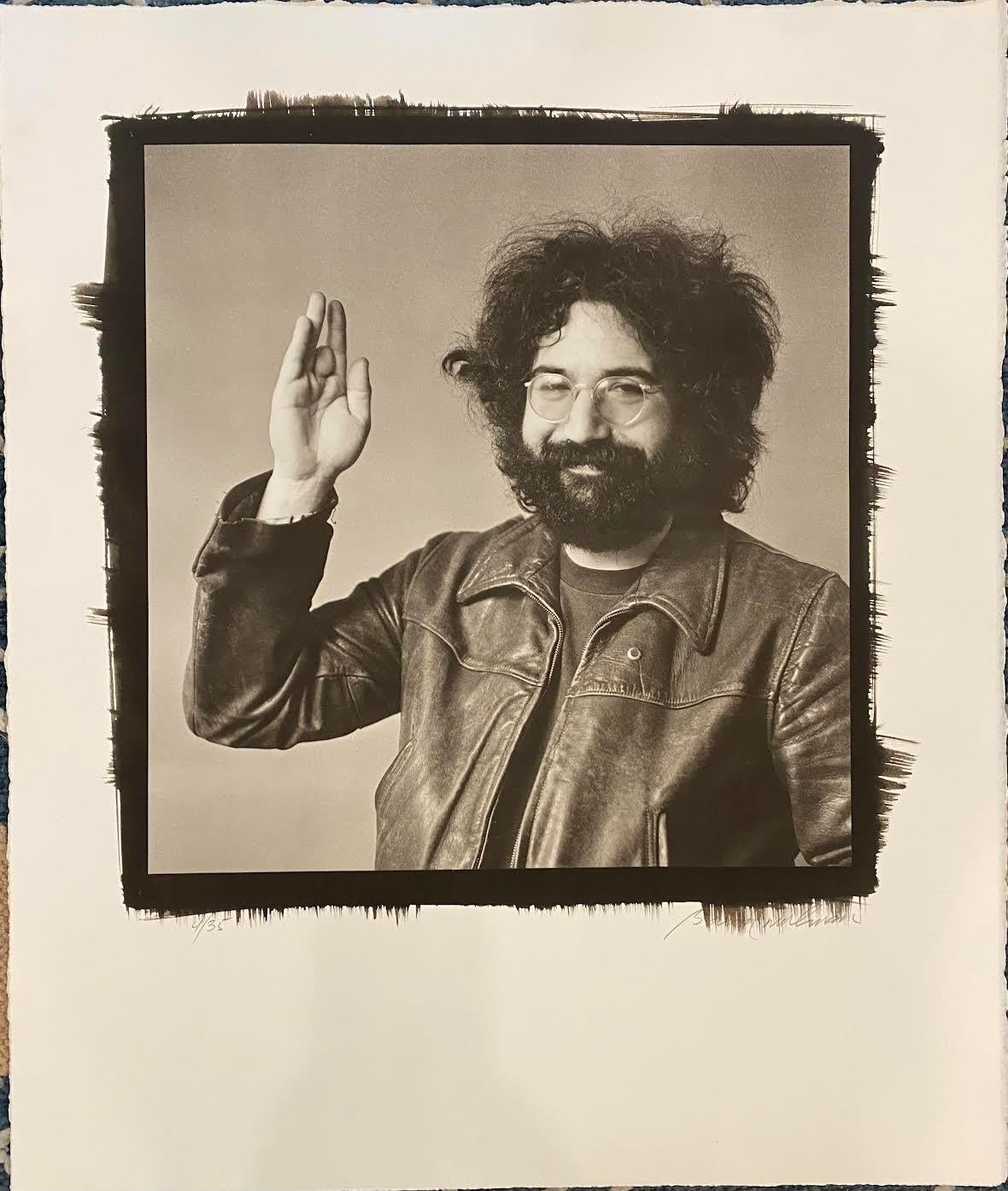 Baron Wolman Black and White Photograph – Jerry Garcia