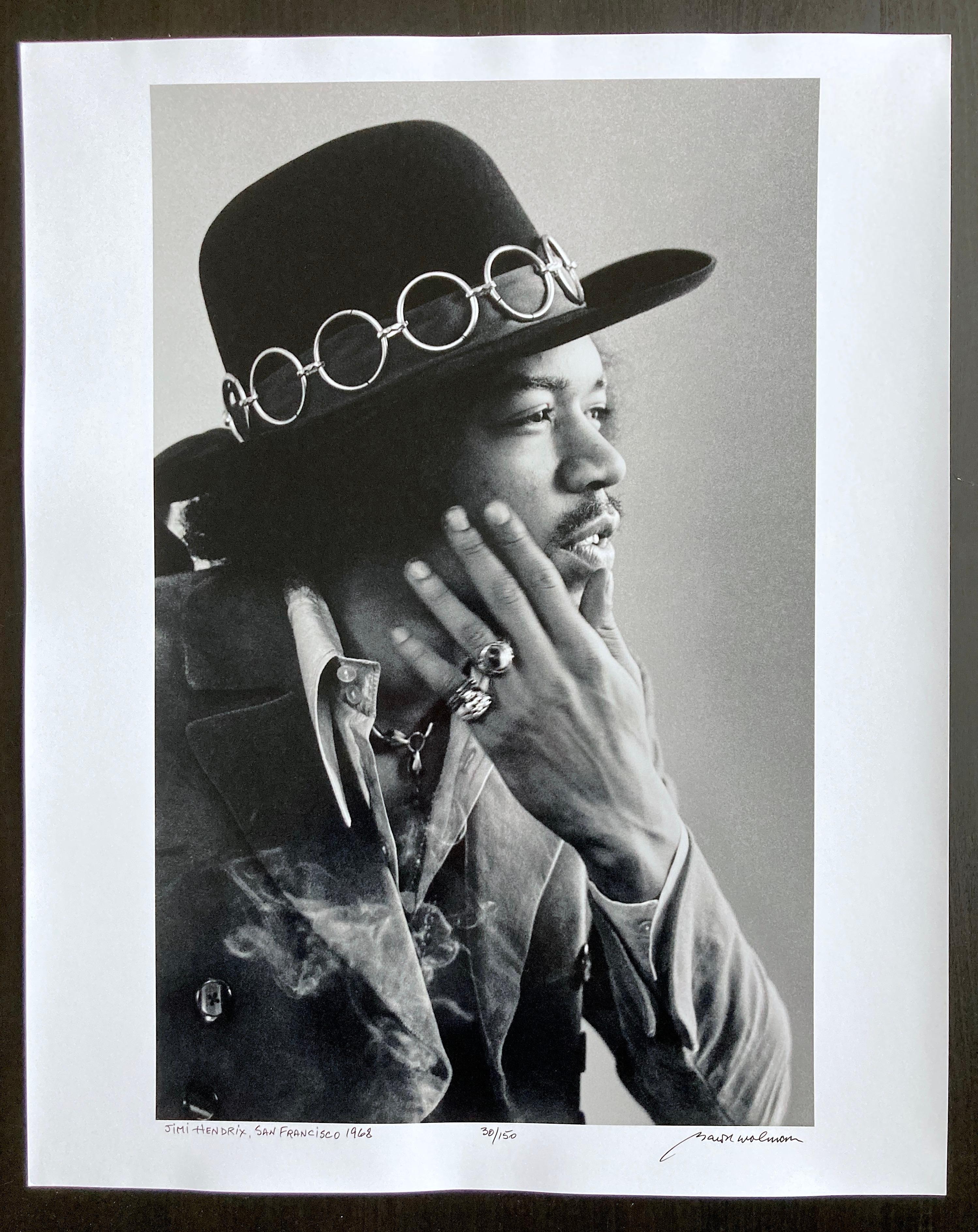 Jimi Hendrix by Baron Wolman signed limited edition 16x20" print