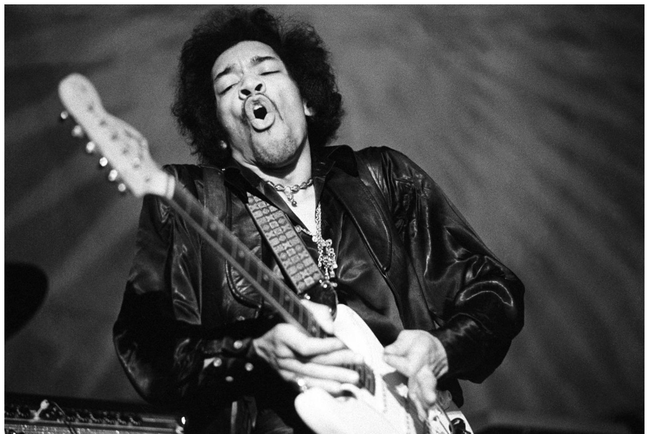 Baron Wolman Black and White Photograph - Jimi Hendrix 
