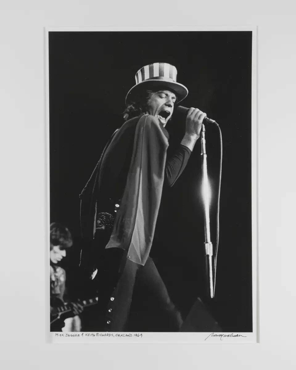 Mick Jagger performing