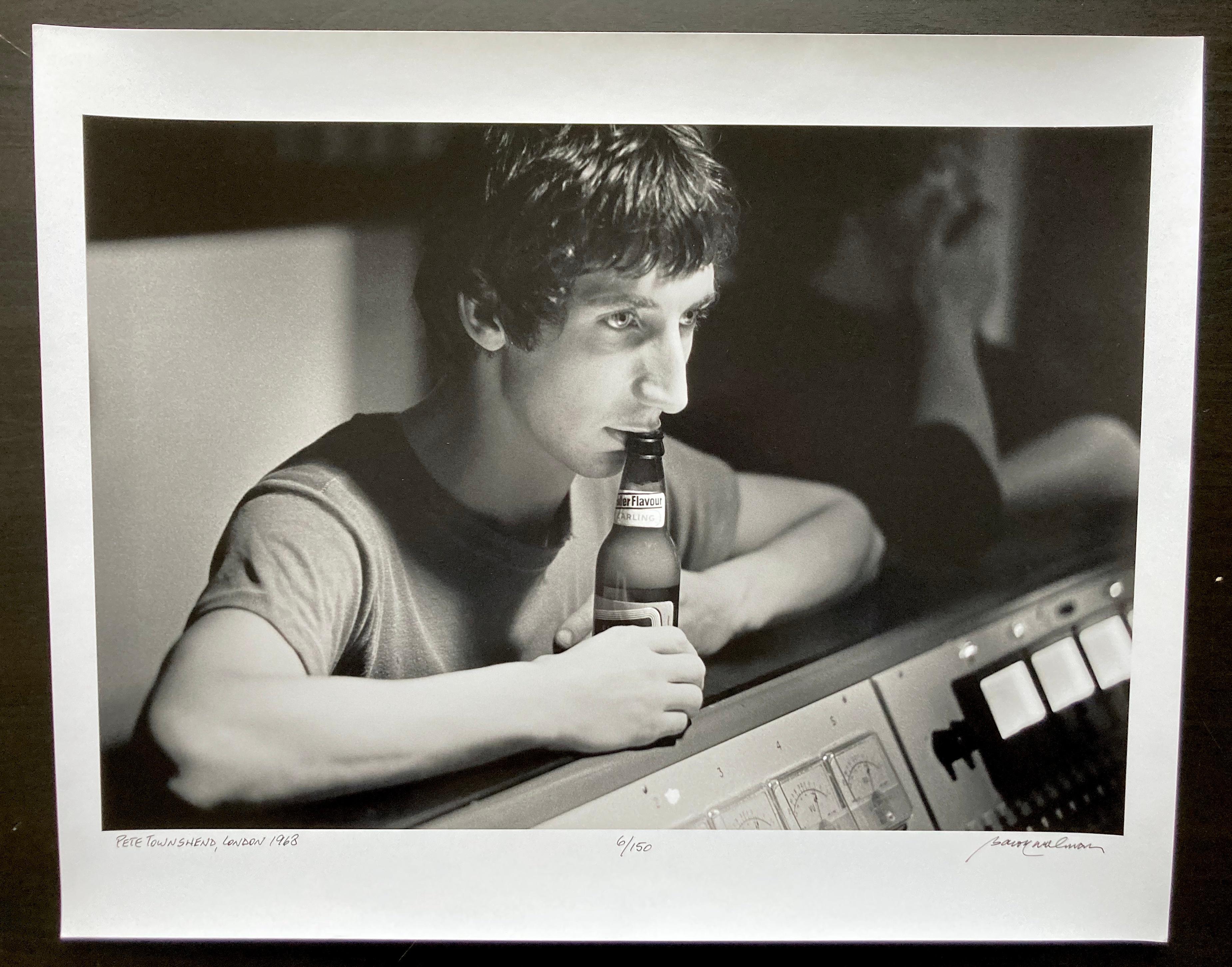 Pete Townshend degli Who. Stampa firmata in edizione limitata alla gelatina d'argento - Photograph di Baron Wolman