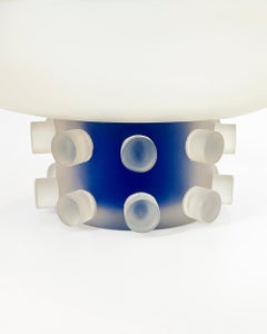 Baron y Vicario Xilitla Clear and Blue Resin Pedestal Bowl, In stock