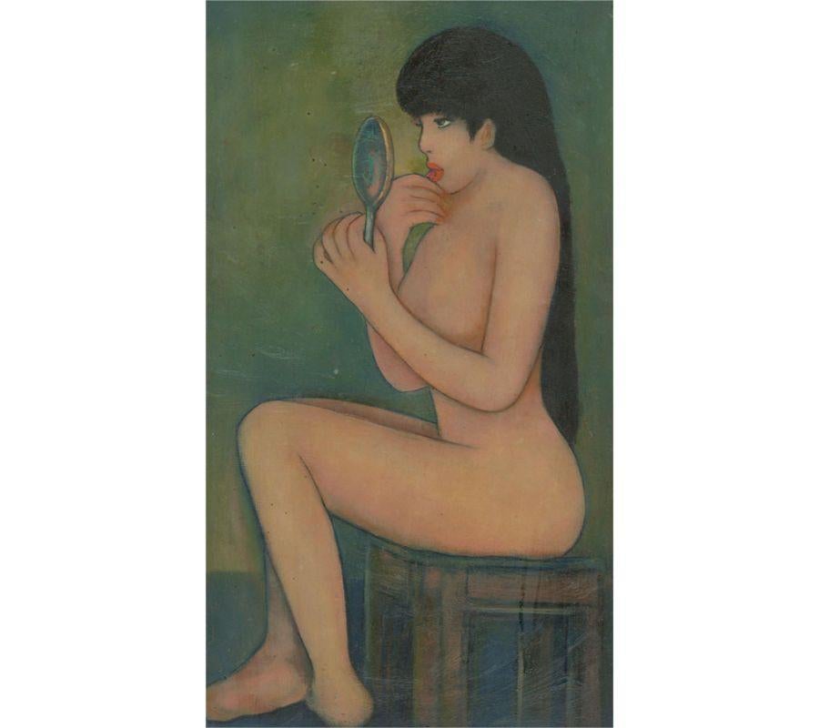 Baron Yamanda - 20th Century Oil, Nude with Hand Mirror 1