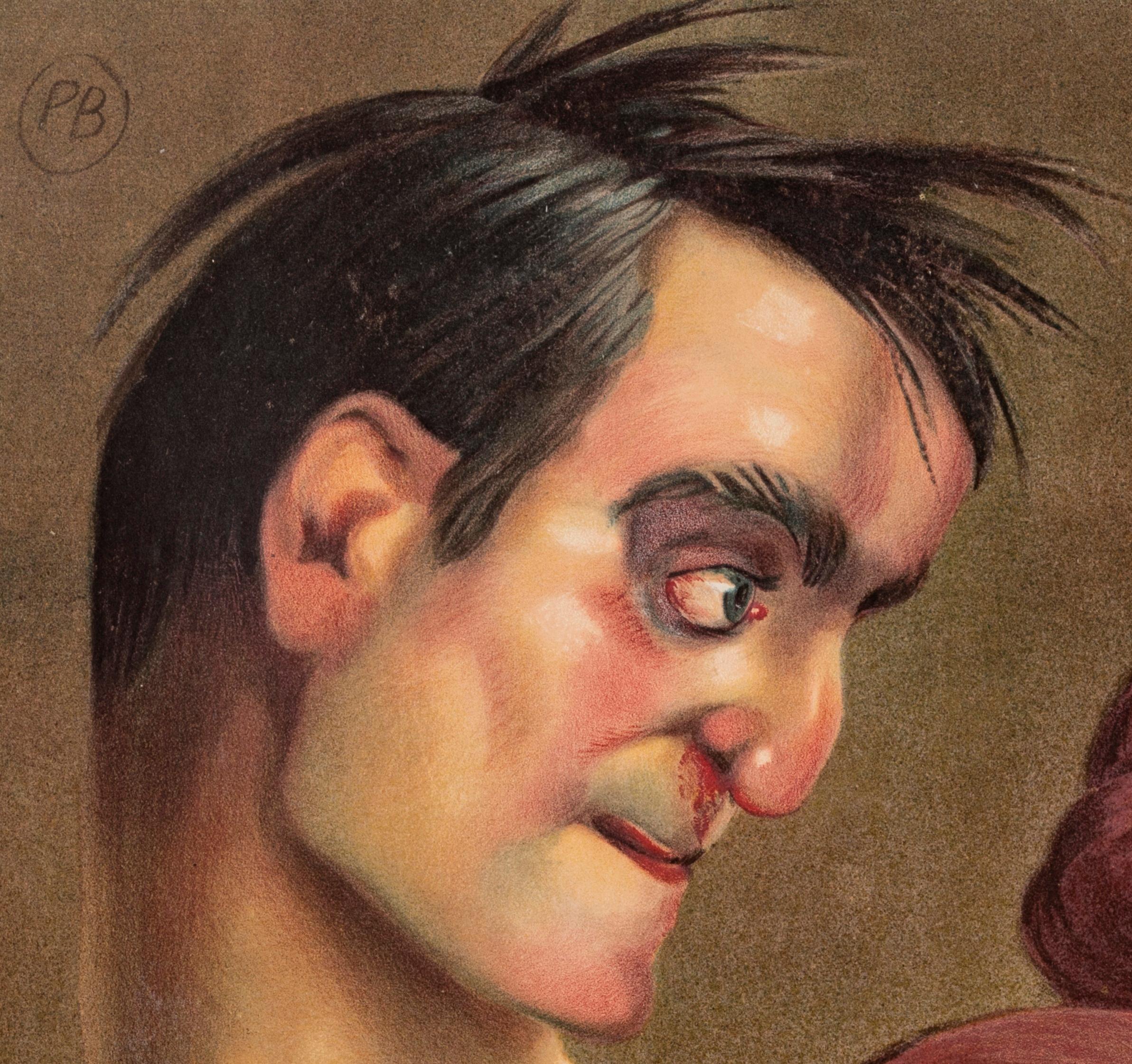 Litografía firmada P.B. (Paul Baroni) que representa a un púgil / boxeador creado hacia 1910.

Artista: P.B. (Paul Baroni)
Título: El boxeador
Fecha: vers 1910
Tamaño: 47,5 x 47 cm / 18,7 x 18,5 pulg.
Editor: Ed. Sagot Editeur París
Materiales y