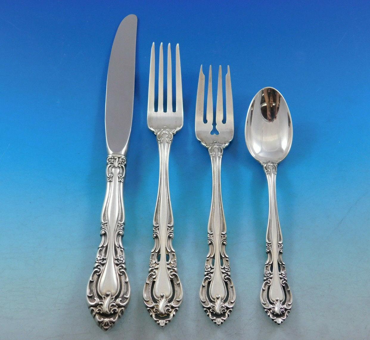 American Baronial by Gorham Sterling Silver Flatware Set Service 28 Pieces Unused New For Sale