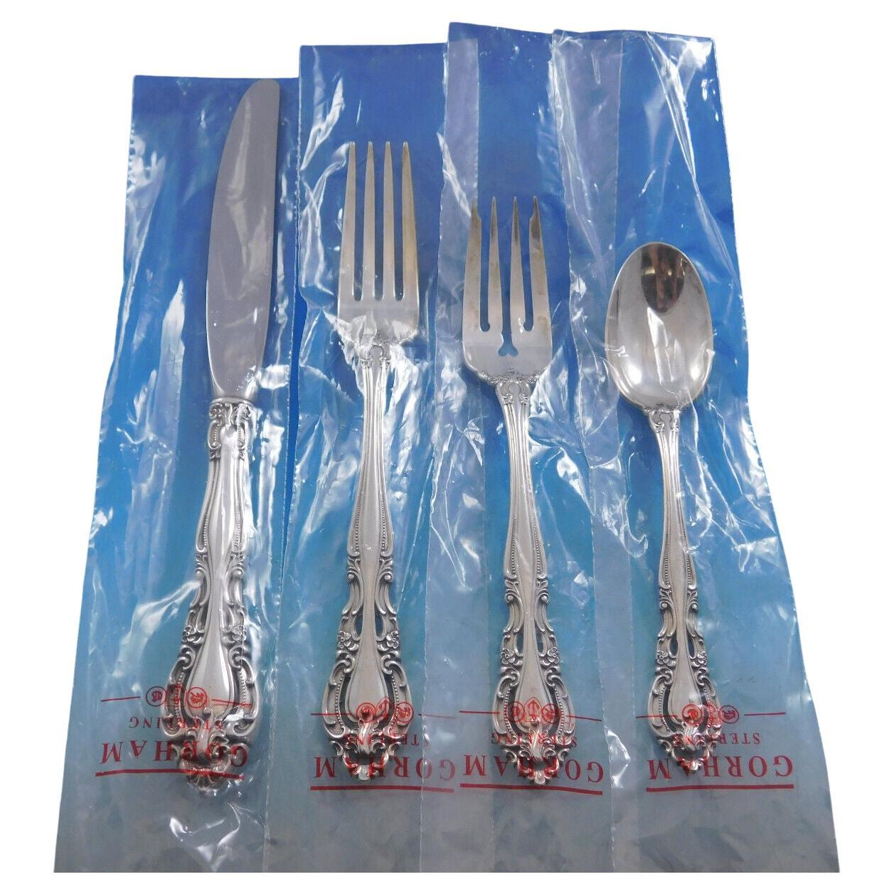 Baronial by Gorham Sterling Silver Flatware Set Service 28 Pieces Unused New