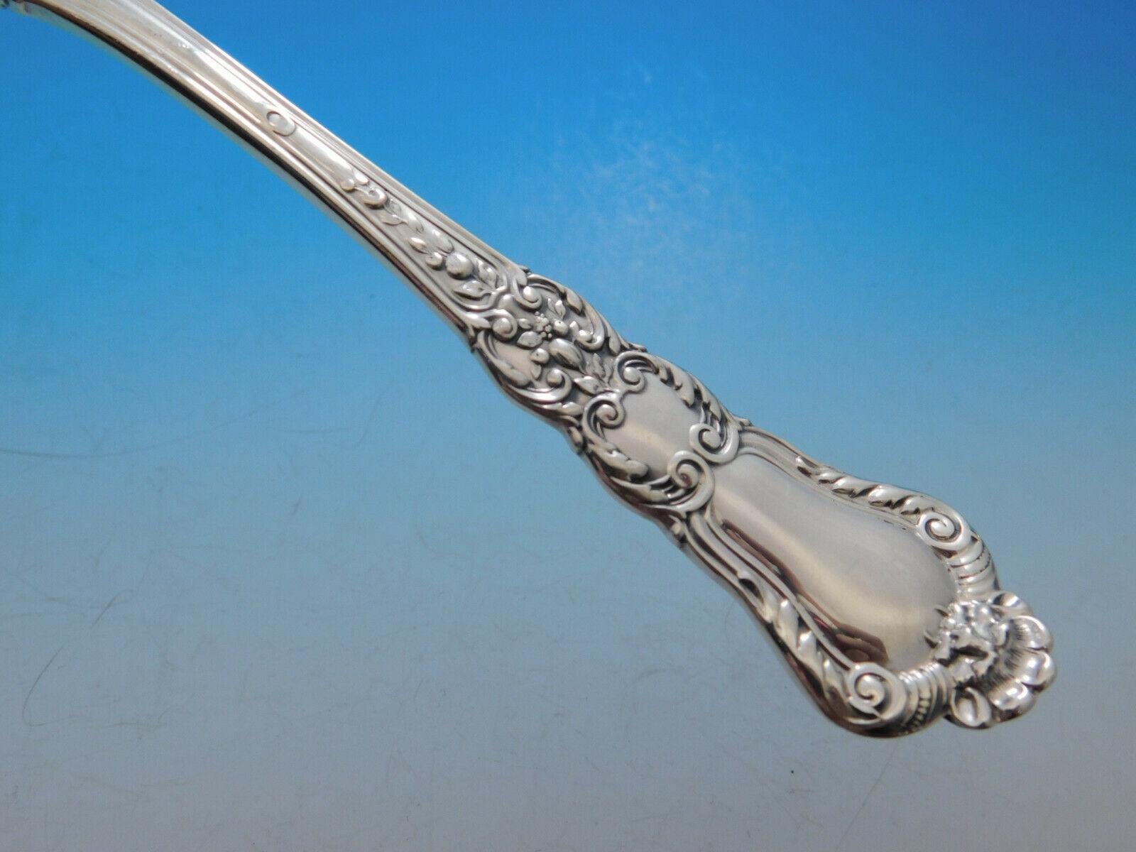 Incredible monumental dinner & Luncheon size old Baronial by Gorham sterling silver flatware set with superb lion motif, 507 pieces. This pattern was introduced by Gorham in the year 1897 with 