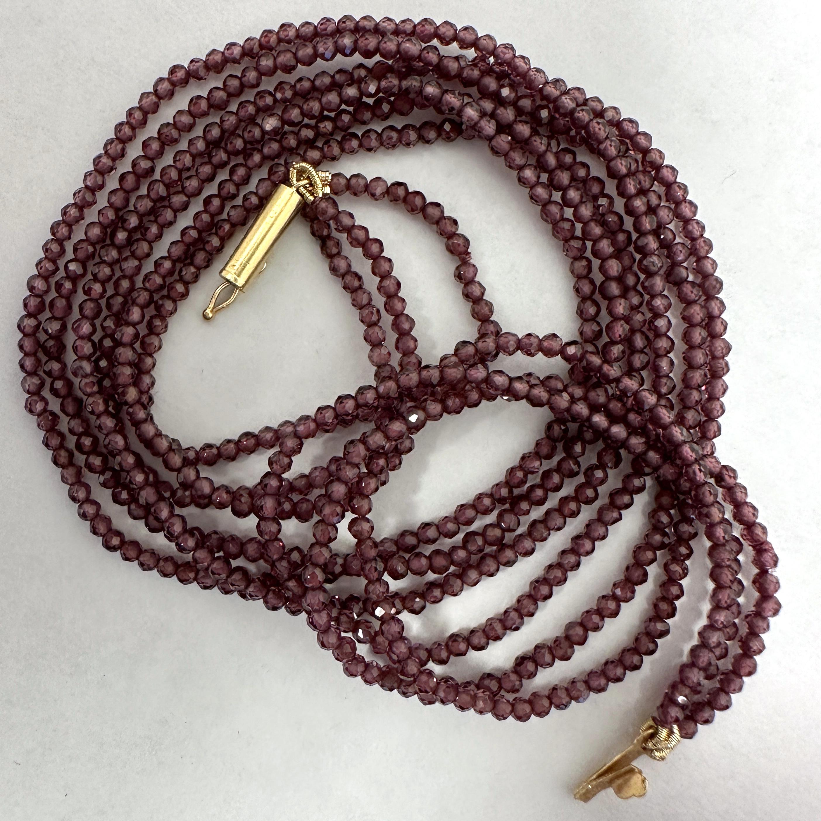 Barock-Halskette mit 13 mm Südseeperlen-Anhänger aus 18 Karat Gold mit Rhodolith-Anhänger im Angebot 5