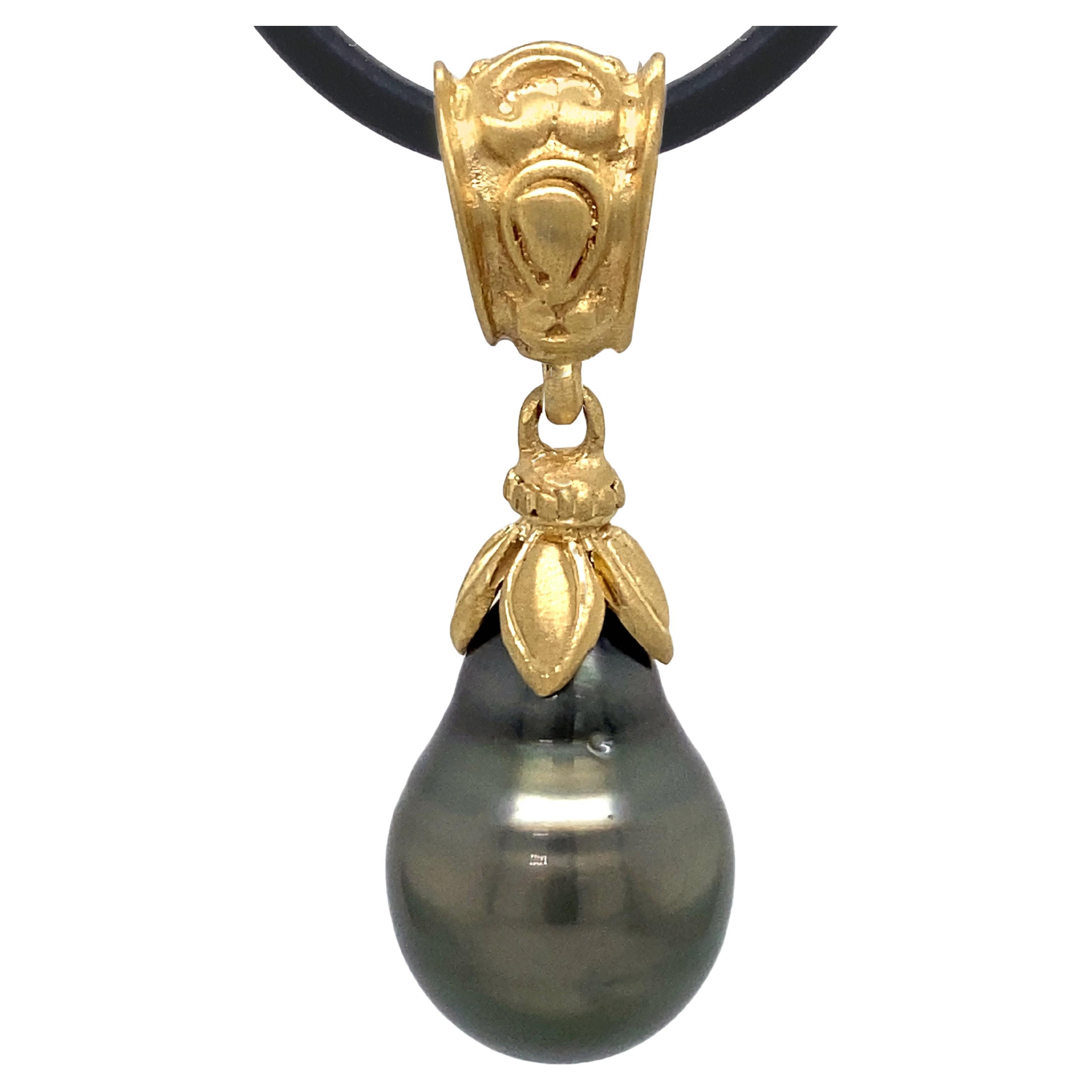 Pendentif Breloque Or 18 Carats - Turquoise Bleue Naturelle - Fait Main Inde - Neuf