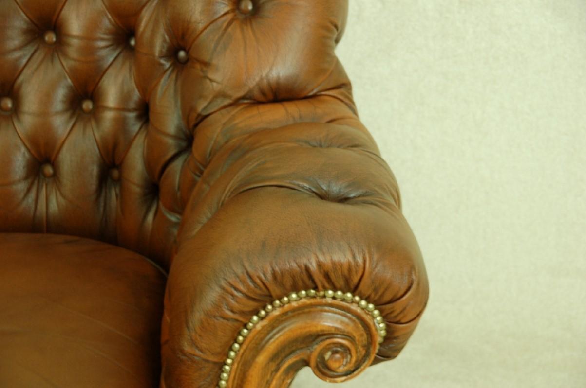 Baroque 20th Century Chesterfield Settee Special Rare to Find 3 + 2 + 1 +Ottoman For Sale 2