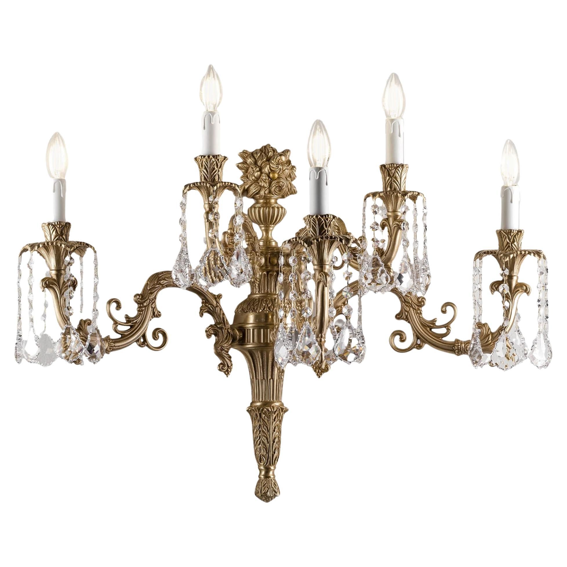 Baroque 5-Light Wall Lamp For Sale