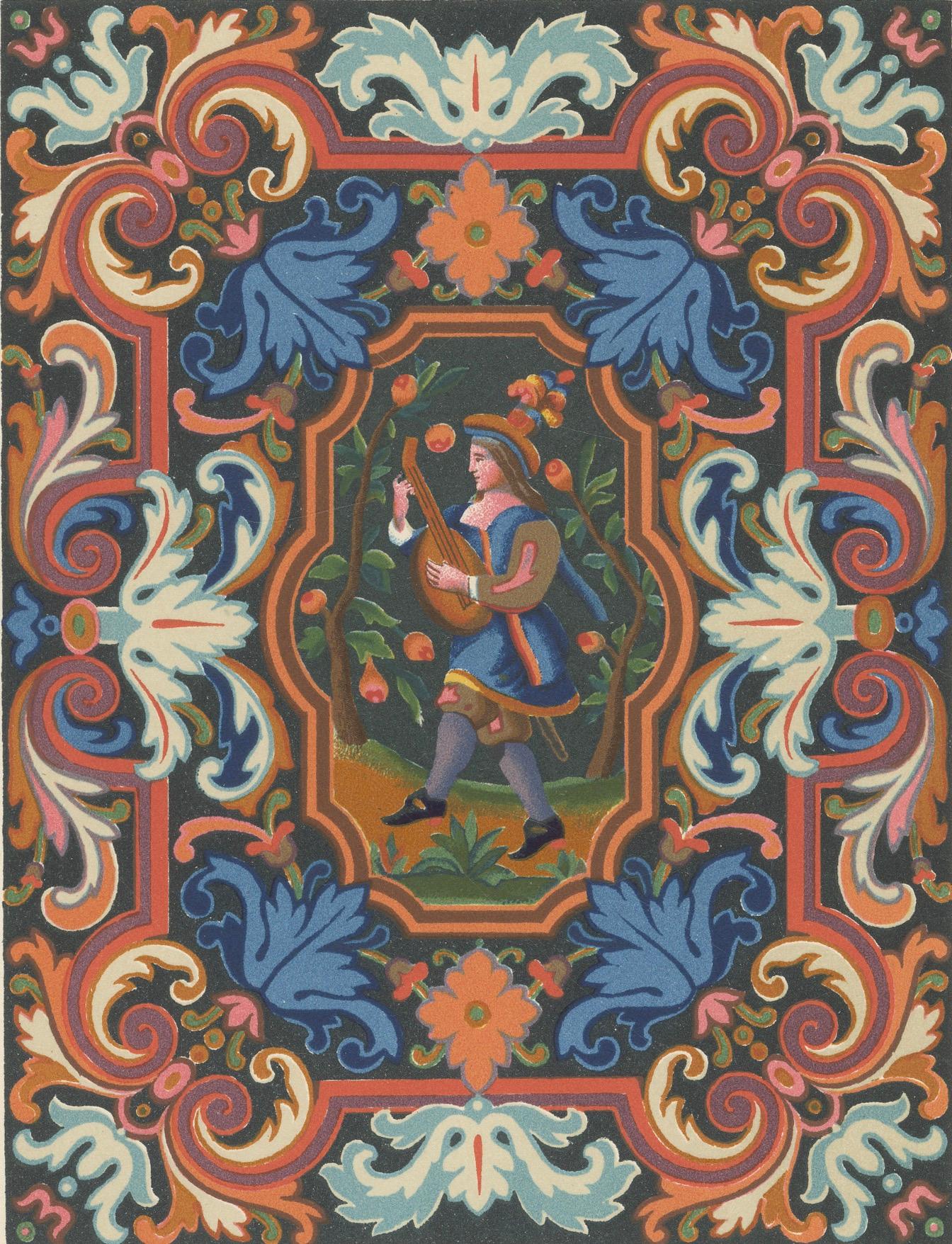 Barocke und pastorale Motive, dekorative Tafeln - Tafel LXXXIII, ca.1869 (Papier) im Angebot