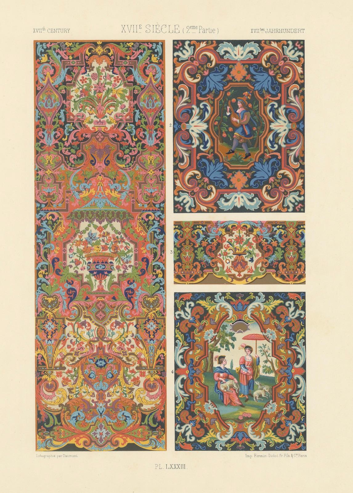 Barocke und pastorale Motive, dekorative Tafeln - Tafel LXXXIII, ca.1869 im Angebot 2
