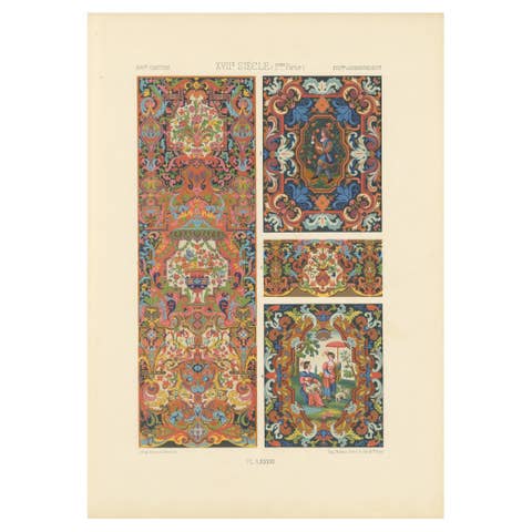 Baroque and Pastoral Motifs, Decorative Panels – Plate LXXXIII, ca.1869