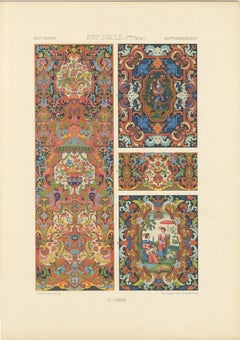Motifs baroques et pastoraux, panneaux décoratifs - Planche LXXXIII, vers 1869