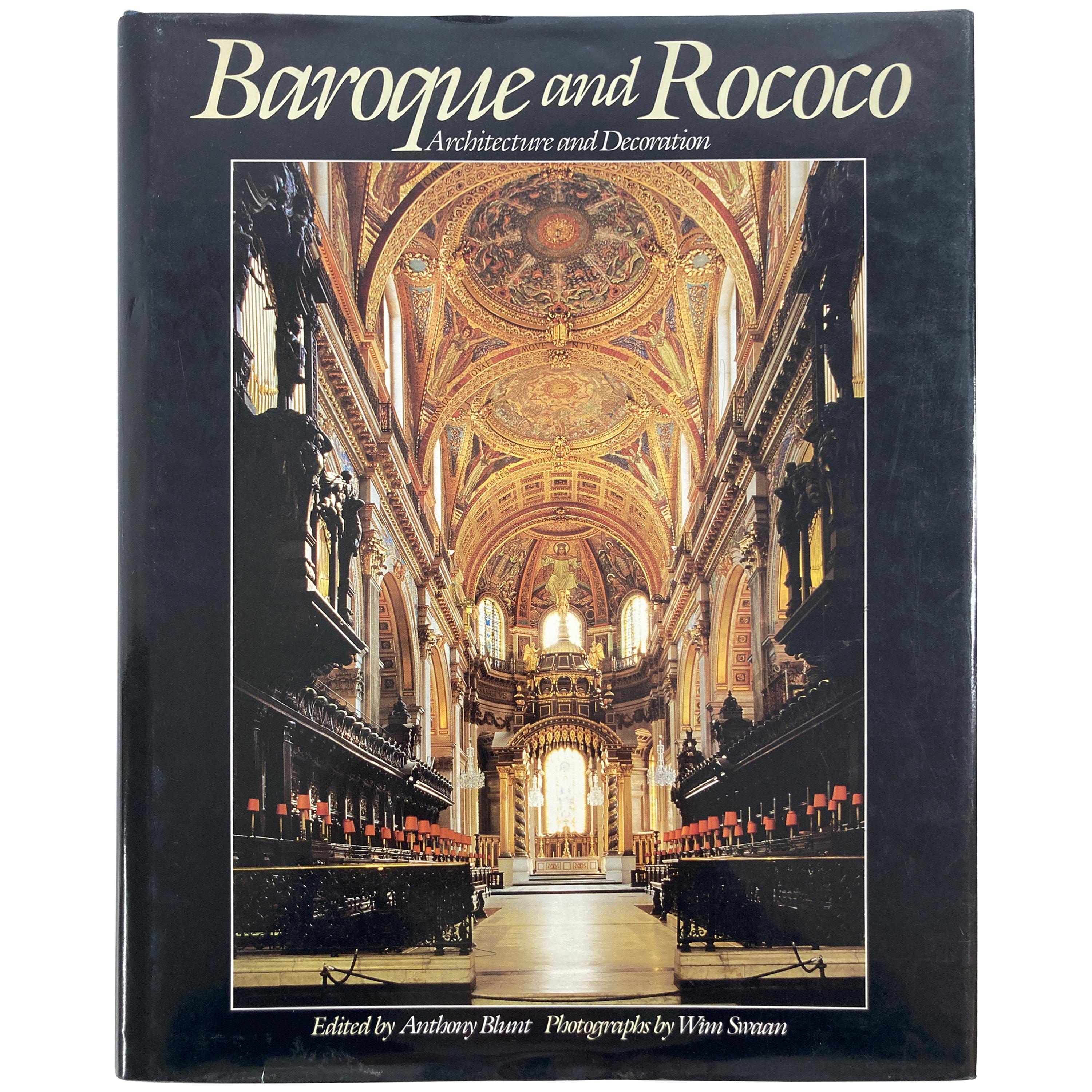 Baroque and Rococo Architecture and Decoration Great Large Heavy Art Table Book For Sale
