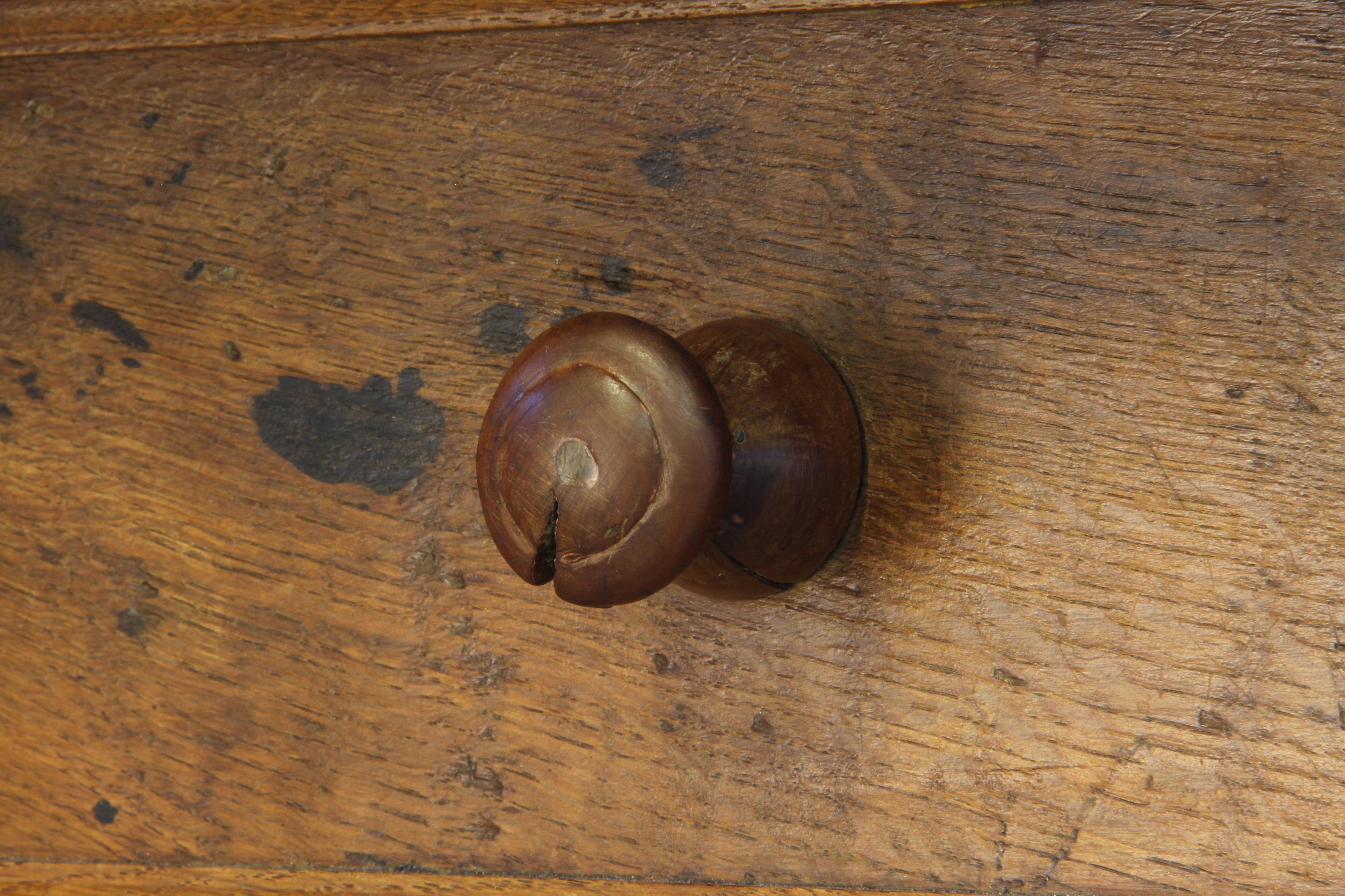 Baroque Antique Nordic Provincial Oak Table 1800s Rustic Farmhouse, Rich Patina For Sale 10
