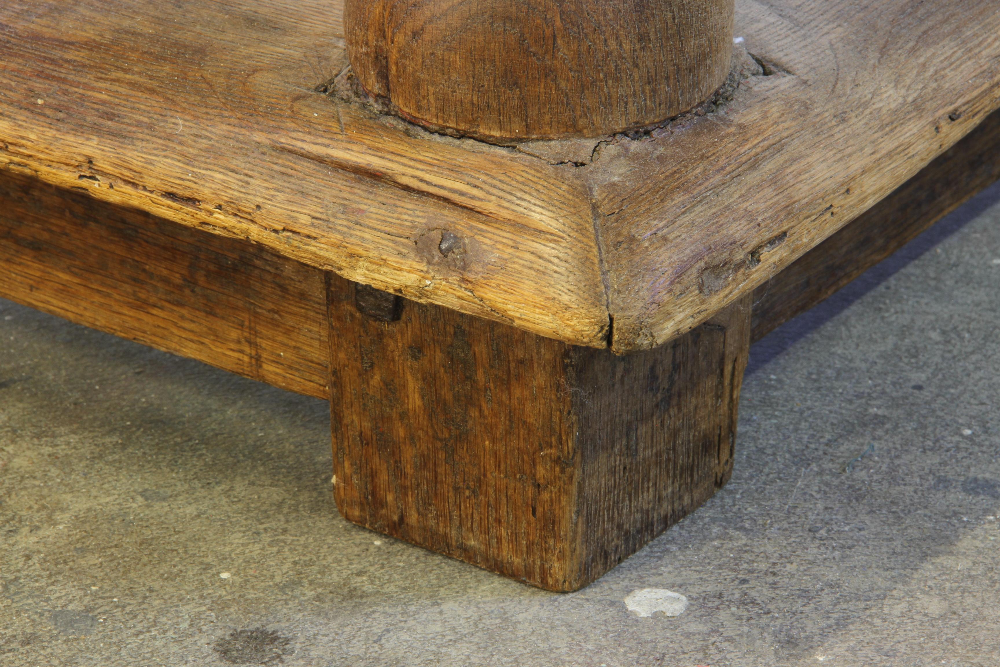 Baroque Antique Nordic Provincial Oak Table 1800s Rustic Farmhouse, Rich Patina For Sale 12