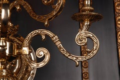 Baroque Applique in antique  Louis 14th Style brass bronzed