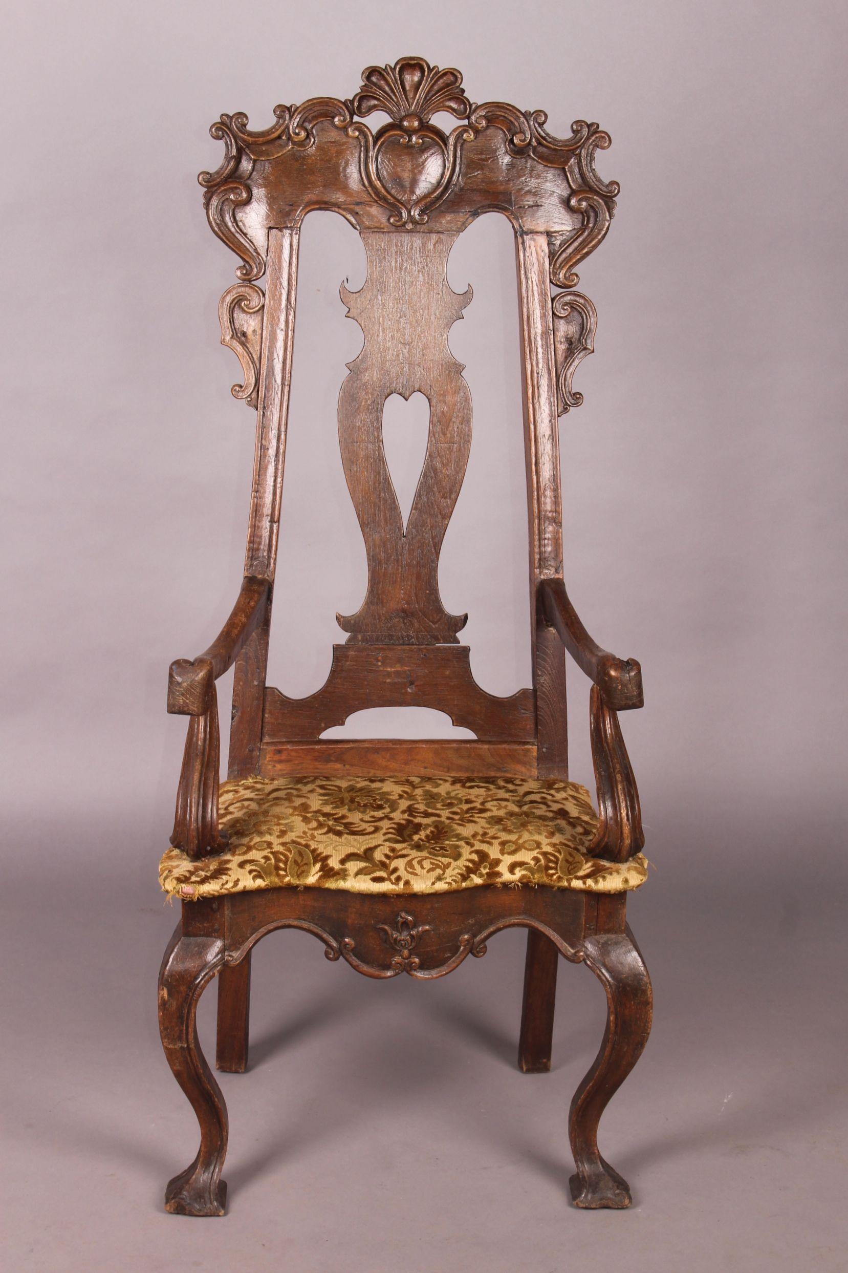 Wood Baroque Armchair