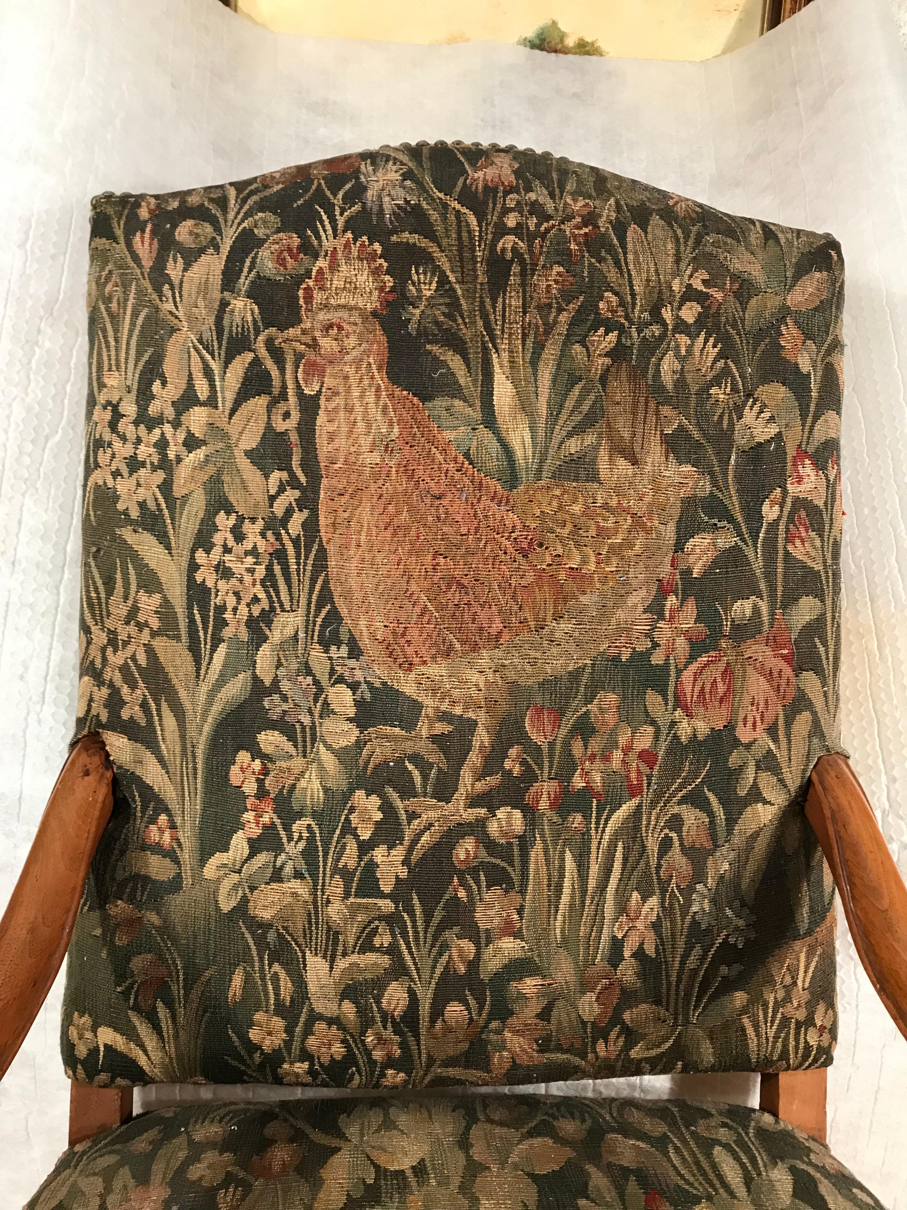 Walnut Baroque Armchair, South Germany, 19th Century