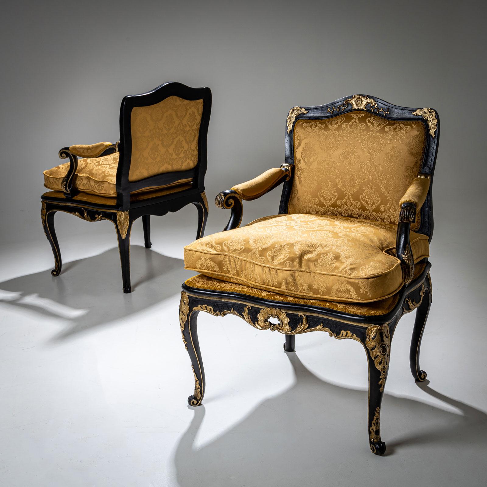 Sillones barrocos, mediados del siglo XVIII Barroco en venta
