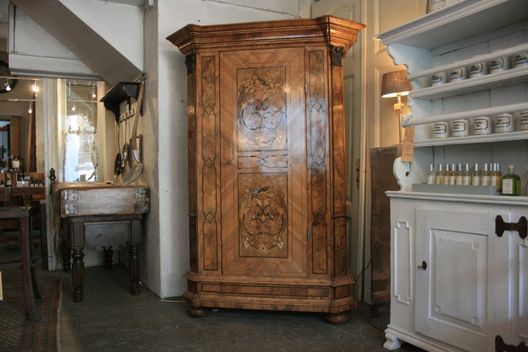 Baroque Armoire in Veneer, Germany, 18th century at 1stDibs