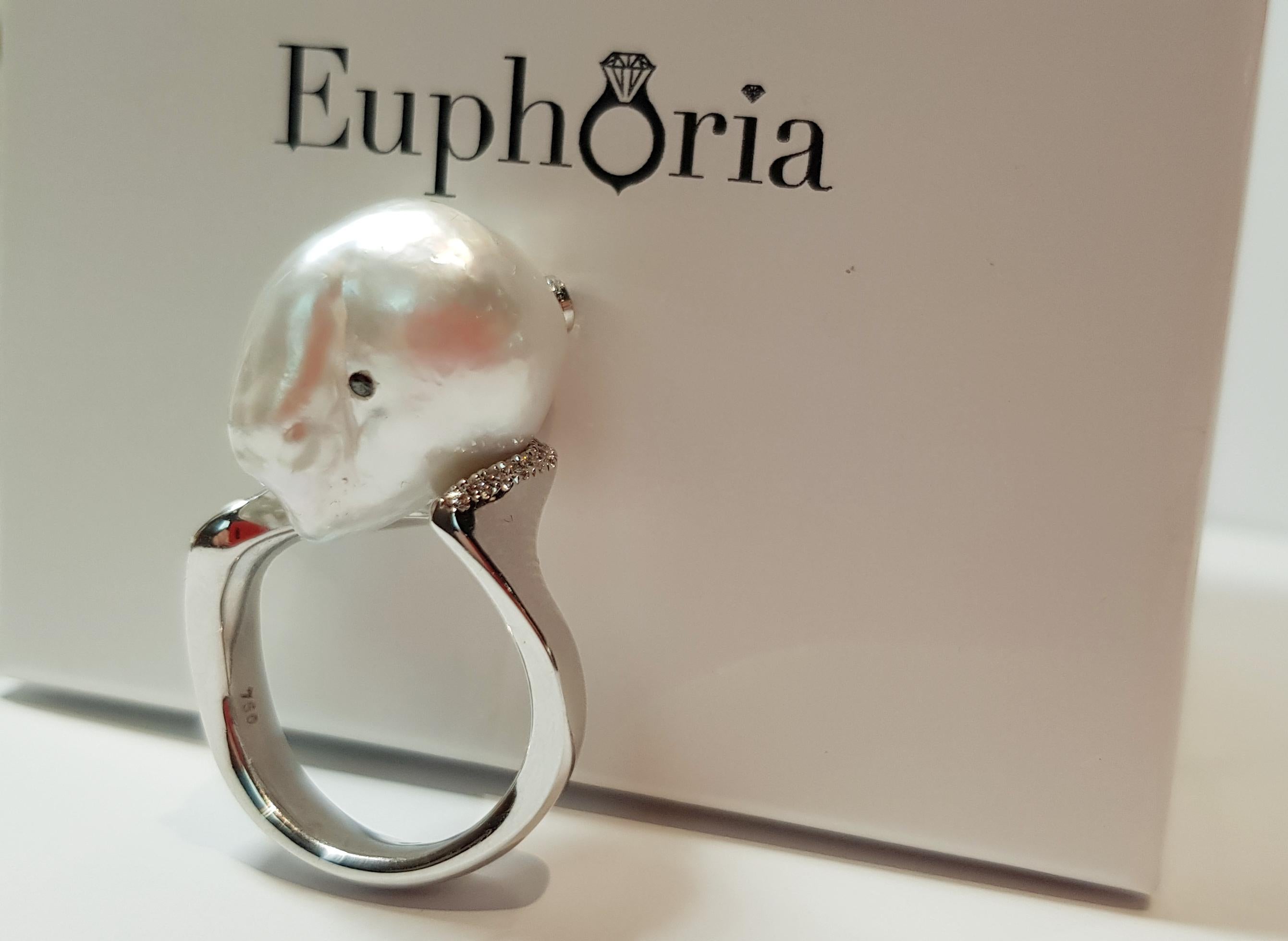 Baroque Australian South Sea Pearl Dress Ring For Sale 1