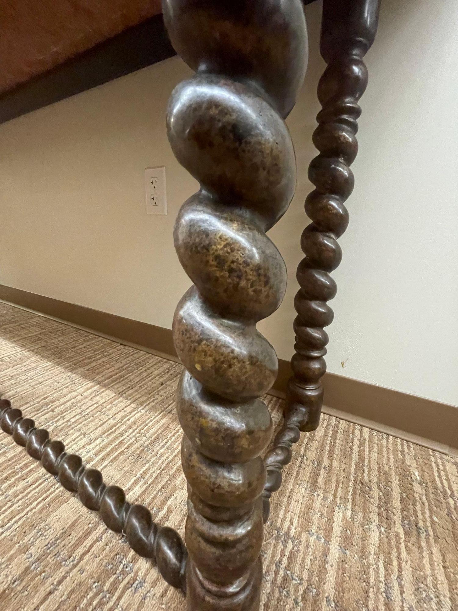 Baroque, Barley Twist Console Table, Tortoise, Marble, Bronze, 19th Century For Sale 8