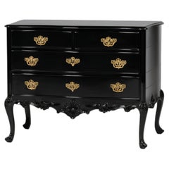 Baroque Black Lacquer Chests of drawers, 19th Century