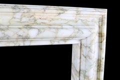 Baroque Bolection Fireplace in Italian Brescia Violette Marble
