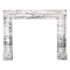 Baroque Bolection Fireplace in Italian Pavonazzo Marble