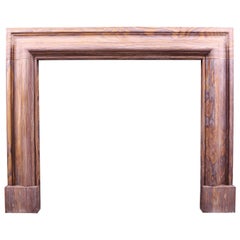 Baroque Bolection Fireplace in Italian Wooden Fossil Stone