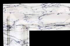 Baroque Bolection Fireplace Mantle in Italian Pavonazzo Marble