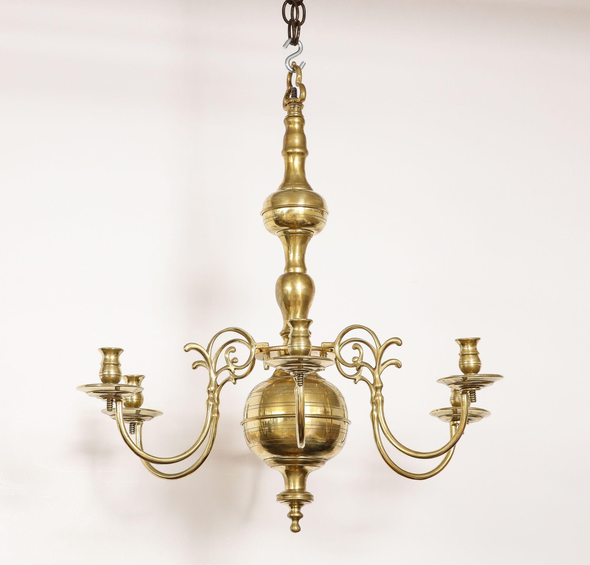 Baroque Brass Six Light Chandelier 5