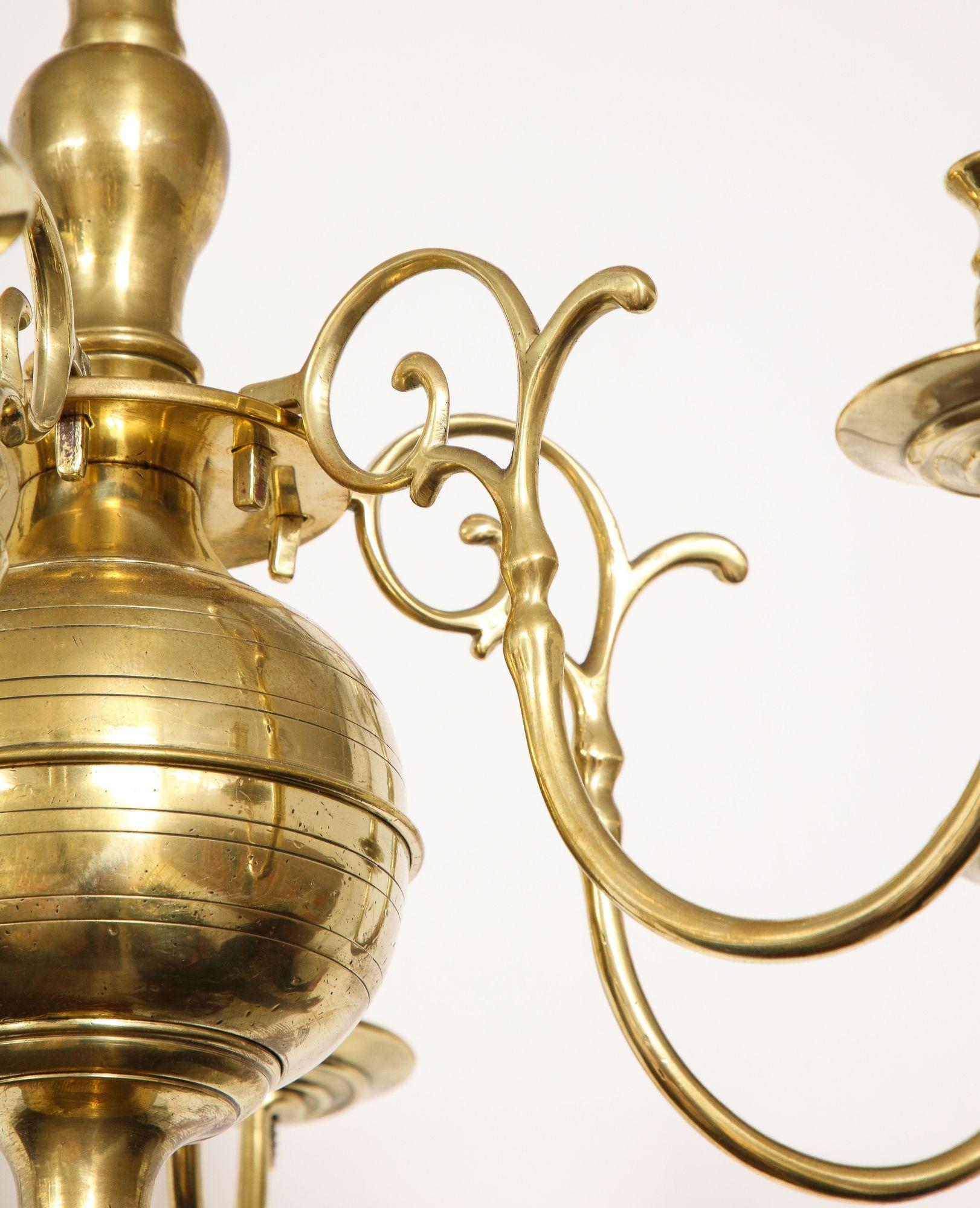 Baroque Brass Six Light Chandelier 1