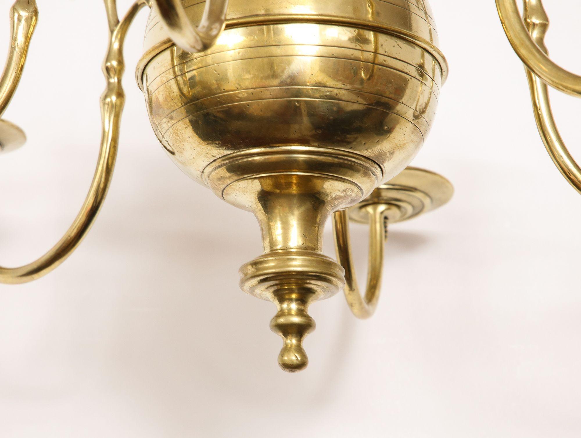 Baroque Brass Six Light Chandelier 3